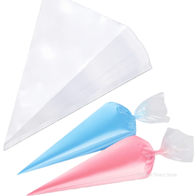 Piping Bag Disposable - ถุงบีบครีมแบบใช้แล้วทิ้ง 20/50/100 ชิ้น แข็งแรงพิเศษ ป้องกันการรั่วซึม สำหรับตกแต่งเค้ก