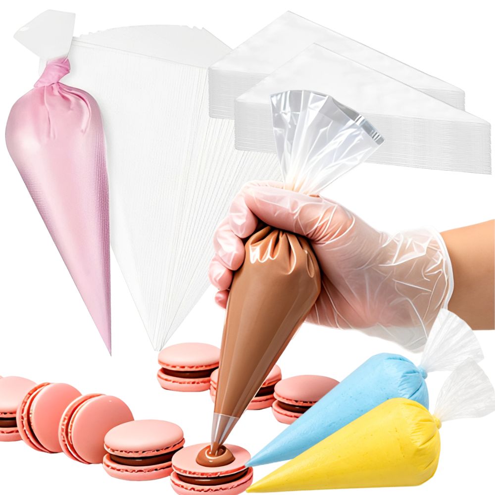 Piping Bag Disposable - ถุงบีบครีมแบบใช้แล้วทิ้ง 50 ชิ้น ขนาด S/M/L แบบใส
