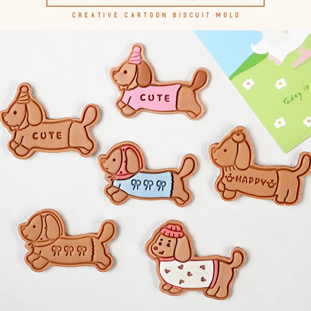 Baking Kitchen Diy - แม่พิมพ์คุกกี้ ลายการ์ตูนสุนัข ตัวตัดคุกกี้ แม่พิมพ์บิสกิต อุปกรณ์ทำขนม อุปกรณ์อบขนม