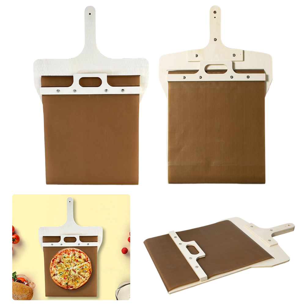 Kitchen Baking Appliances - เลื่อนพิซซ่า Peel พิซซ่าเลื่อนไม้พายมัลติฟังก์ชั่ไม้พิซซ่า Peel Shovel Hangable