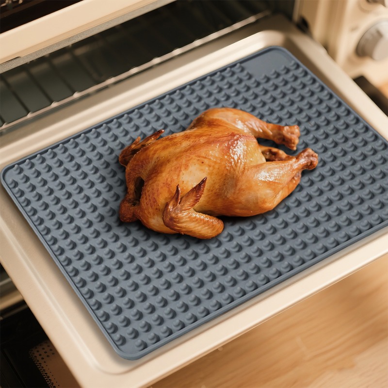Kitchen Baking Storage - แผ่นรองป้องกันไมโครเวฟทนอุณหภูมิสูง, แผ่นรองเตาอบกันน้ำมัน, แผ่นซิลิโคนฉนวนกันความร้อนสำหรับจัดเก็บในครัว