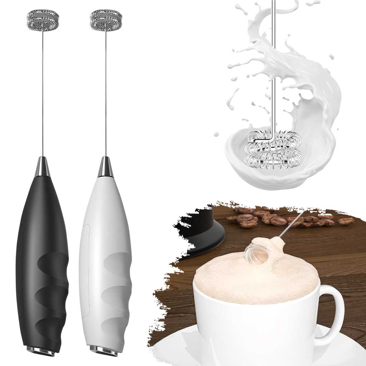 Kitchen Baking Appliances - เครื่องตีฟองนมไฟฟ้า เครื่องผสมเครื่องดื่มไร้สาย เหมาะสำหรับกาแฟ มัทฉะ อุปกรณ์ครัว