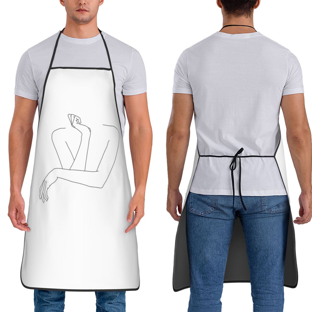 Kitchen Baking Drawing - ผ้ากันเปื้อนลายเส้นวาดด้วยมือ - Anna Aprons Chef Baking