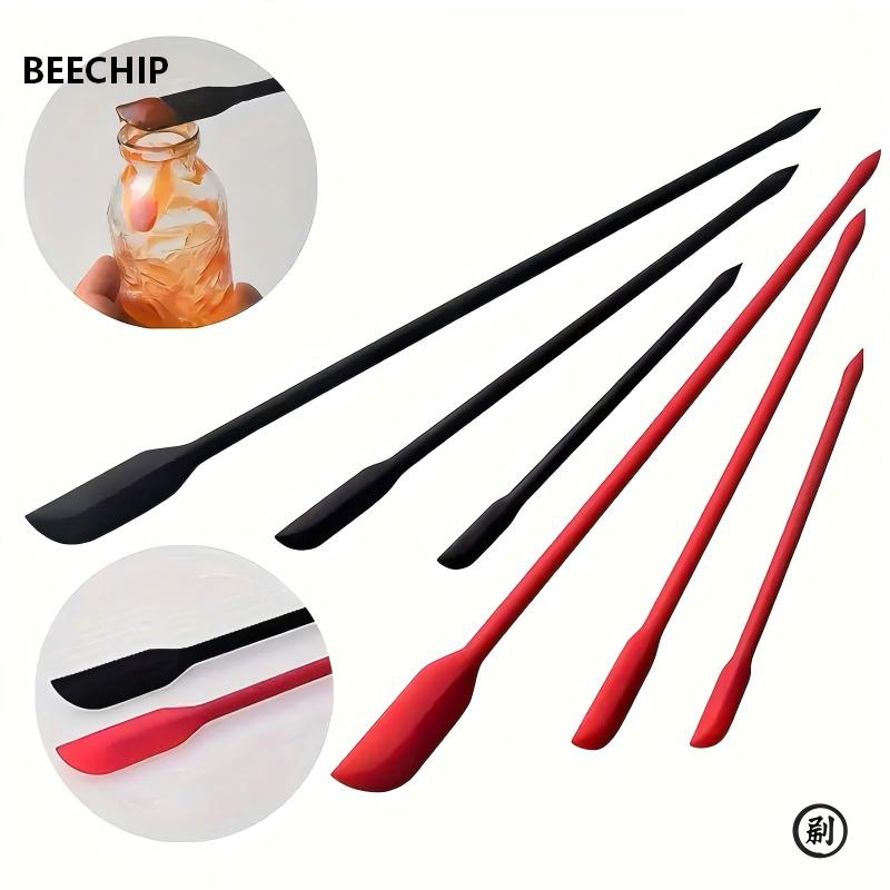 Kitchen Baking Appliances - ชุดไม้พายซิลิโคนขนาดเล็ก 3 ชิ้น - ทนความร้อน หลายขนาดสำหรับขวดโหล