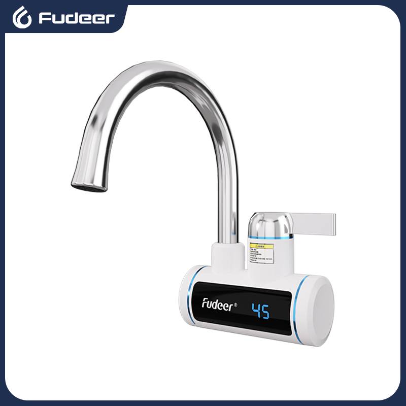 Kitchen Baking Appliances - เครื่องทำน้ำอุ่นไฟฟ้า Fudeer 220V ก๊อกน้ำในครัวแบบไม่ใช้ถัง ให้ความร้อนทันที ก๊อกน้ำร้อนไหล