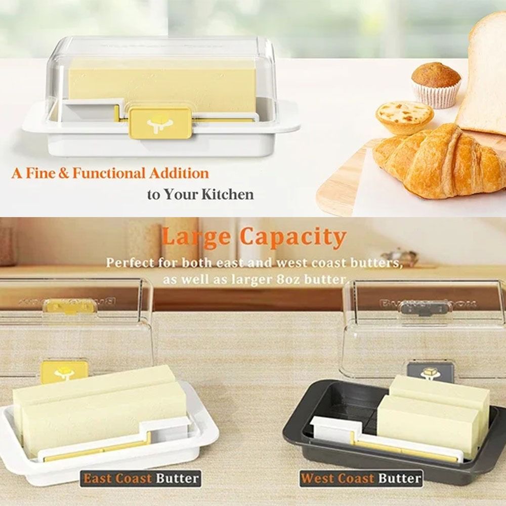 กล่องเก็บเนยฝาใส ป้องกันฝุ่น ใ - Kitchen Baking Containers บทวิจารณ์และราคา
