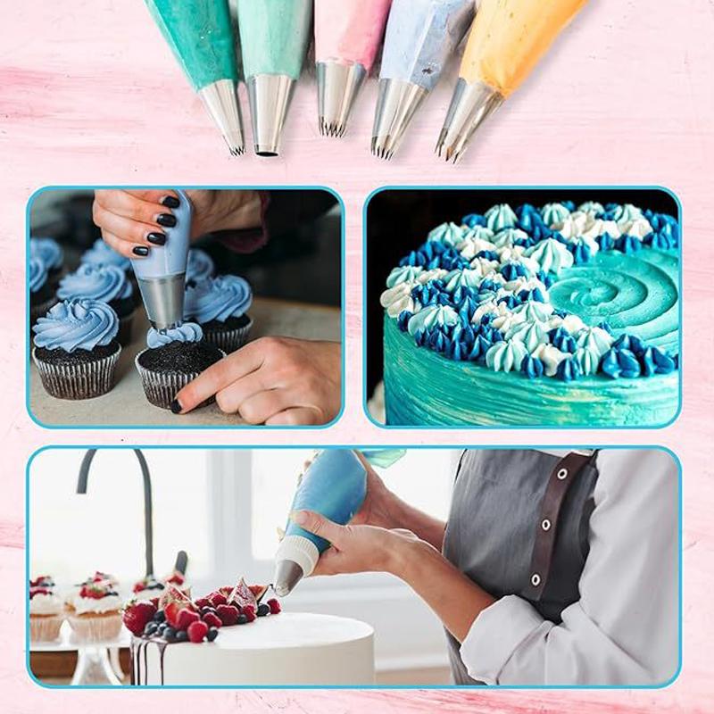 ชุดหัวบีบสแตนเลส 120 ชิ้น/ชุด  - Piping Bag Disposable บทวิจารณ์และราคา
