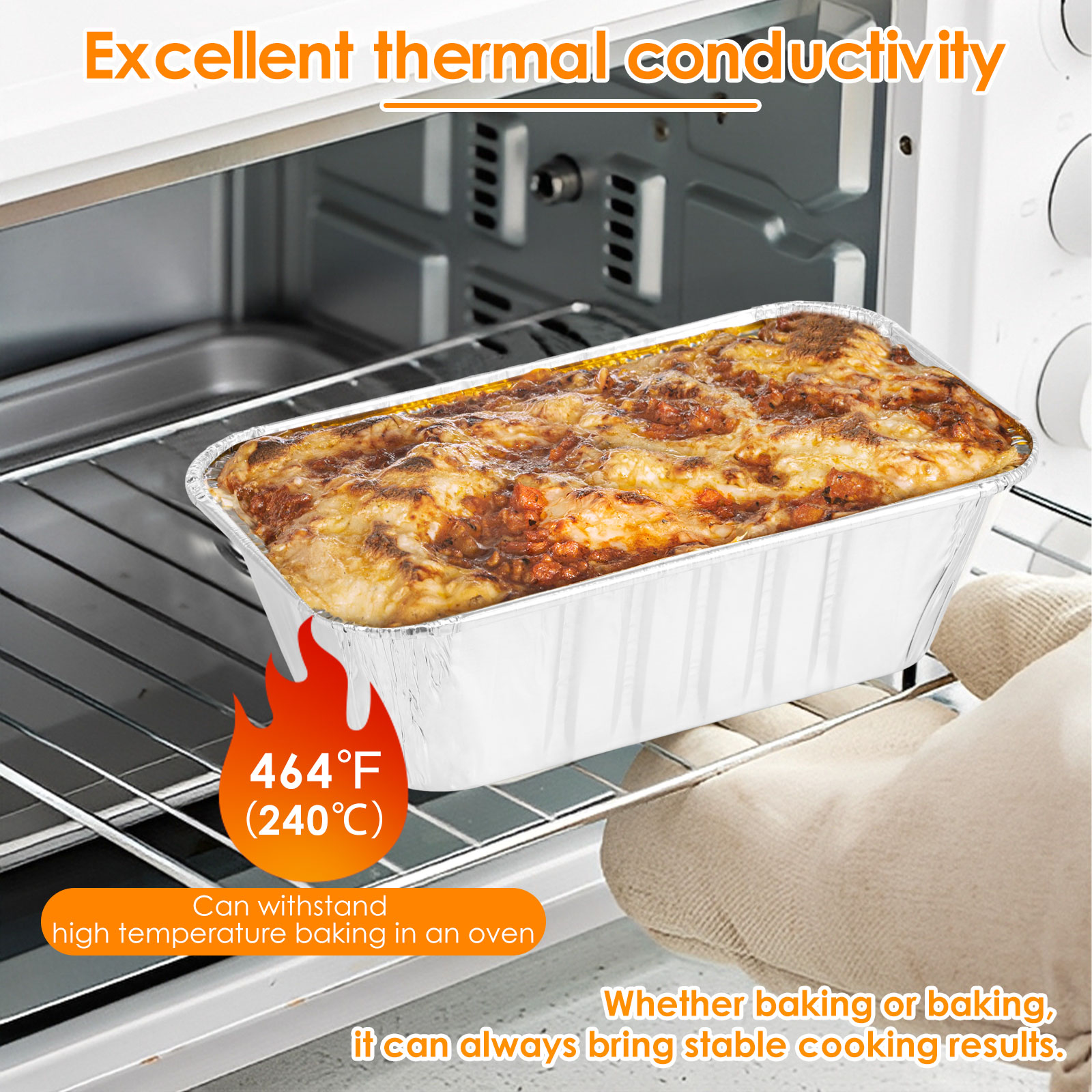 ถาดฟอยล์อลูมิเนียมสำหรับอบขนมป - Kitchen Baking Containers บทวิจารณ์และราคา