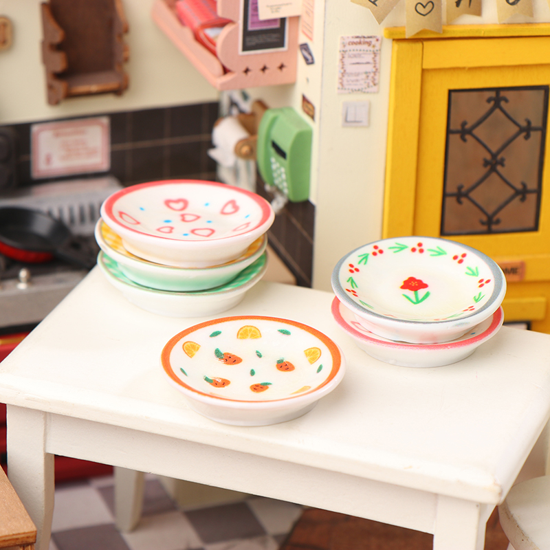 จานจิ๋วสำหรับบ้านตุ๊กตา 5 ชิ้น - Kitchen Baking Storage บทวิจารณ์และราคา