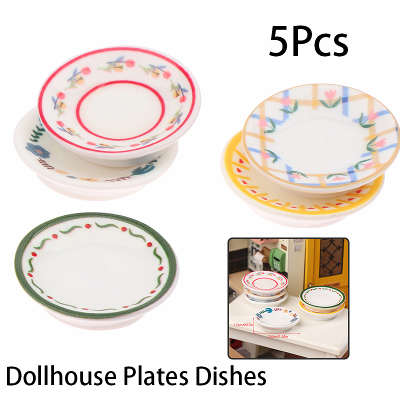 5 ชิ้น 1/12 บ้านตุ๊กตามินิจานจ - Kitchen Baking Storage บทวิจารณ์และราคา