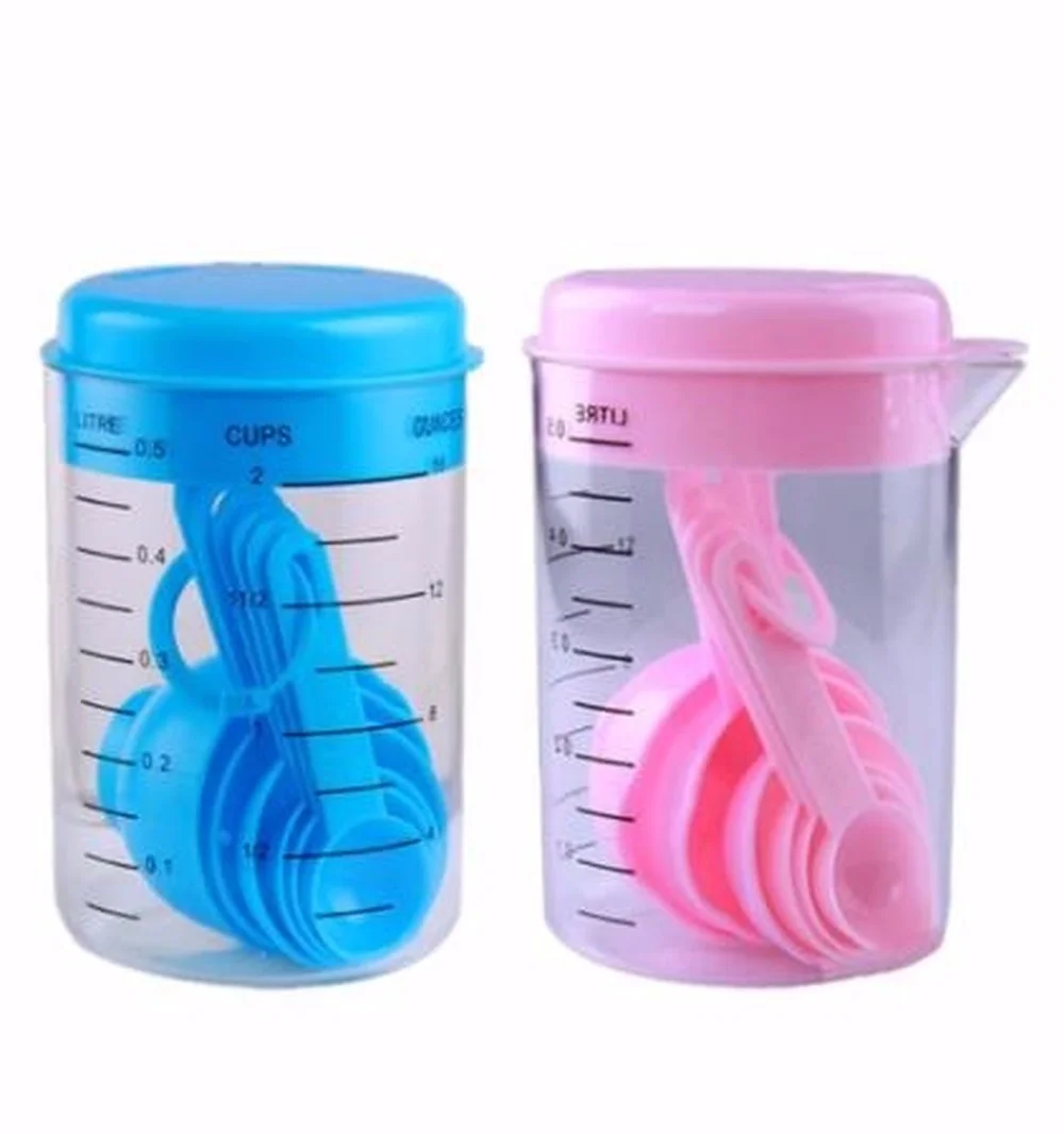 7 ชิ้น/เซ็ตถ้วยตวงพลาสติกและช้ - Kitchen Baking Tray Set บทวิจารณ์และราคา