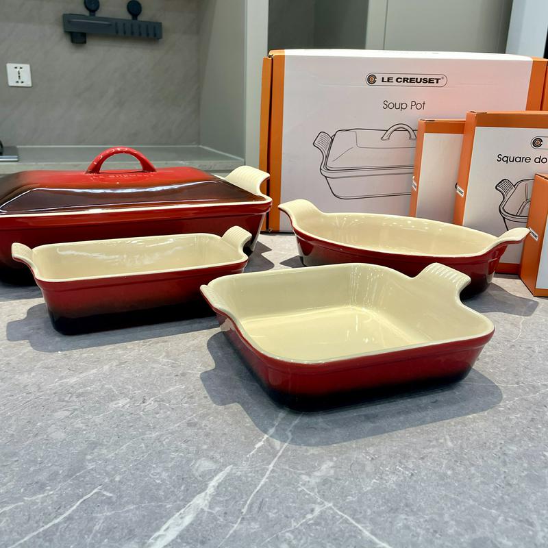 Le Creuset จานอบเซรามิกทรงสี่เ - Kitchen Baking Table บทวิจารณ์และราคา
