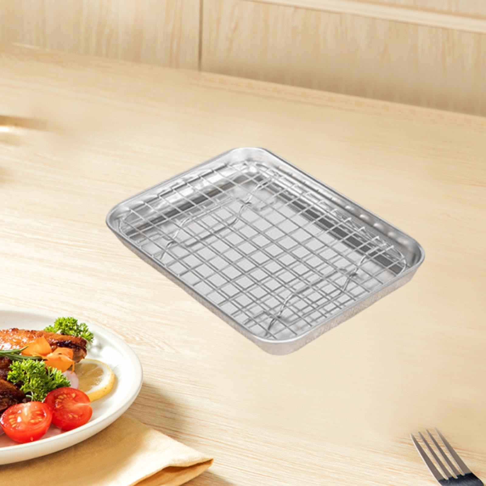 ถาดอบสแตนเลสพร้อมตะแกรง ชุดอุป - Kitchen Baking Tray Set บทวิจารณ์และราคา