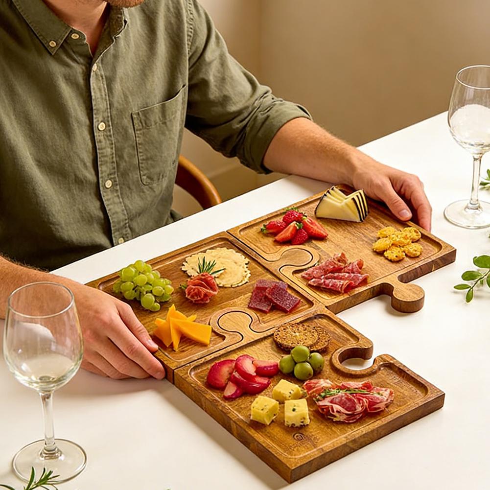 ถาดไม้รูปทรงตัวต่อสำหรับเสิร์ฟ - Kitchen Baking Tray Set บทวิจารณ์และราคา
