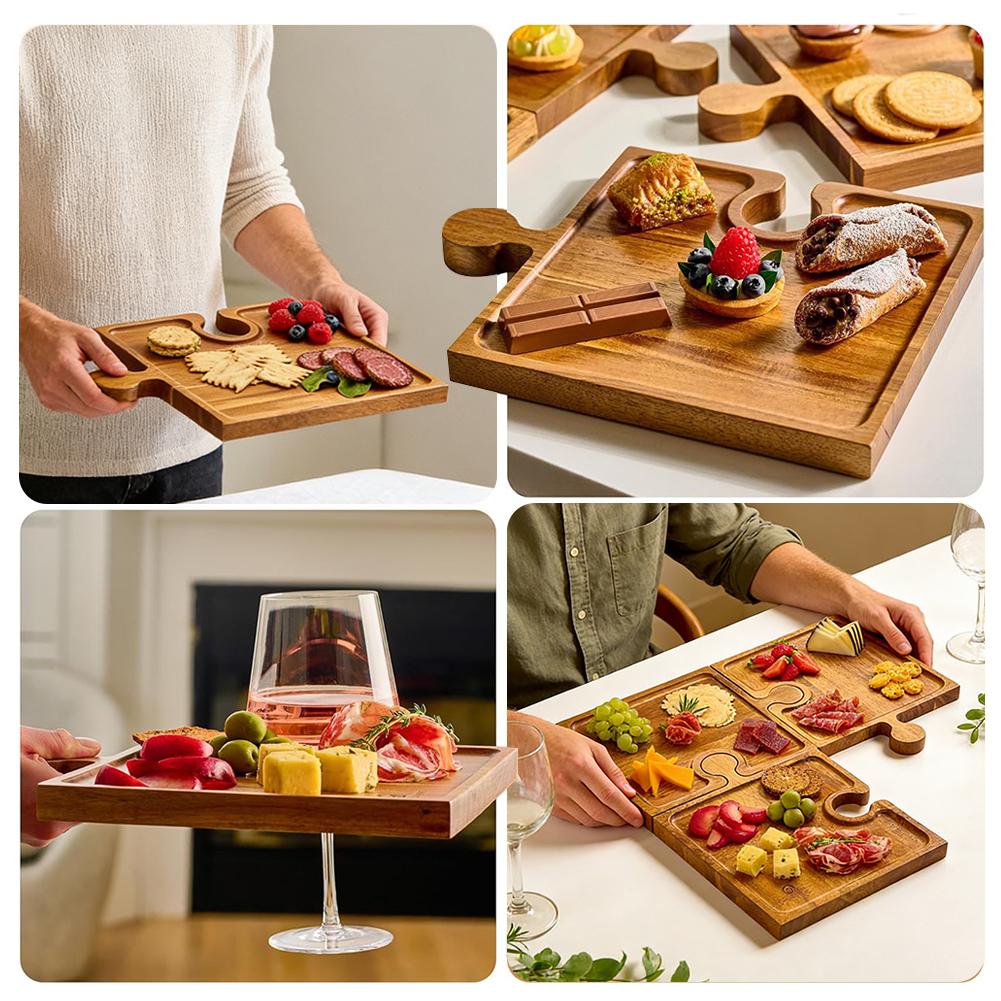 ถาดไม้รูปทรงตัวต่อสำหรับเสิร์ฟ - Kitchen Baking Tray Set บทวิจารณ์และราคา