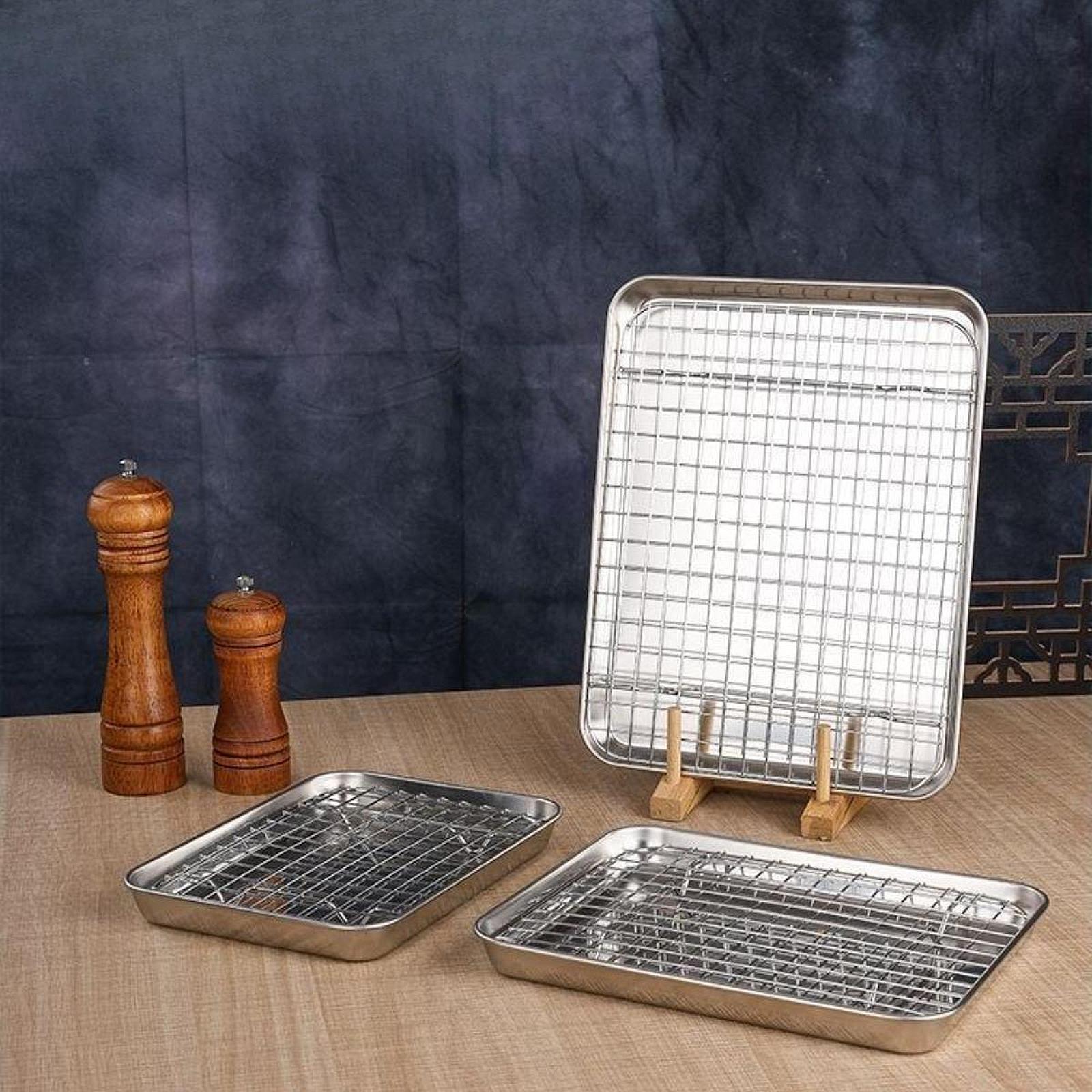 แผ่นอบคุกกี้พร้อมตะแกรงระบายคว - Kitchen Baking Tray Set บทวิจารณ์และราคา