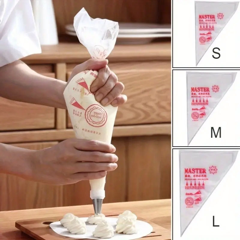 100PCS หนาทิ้งถุงขนม, Extra St - Piping Bag Disposable บทวิจารณ์และราคา