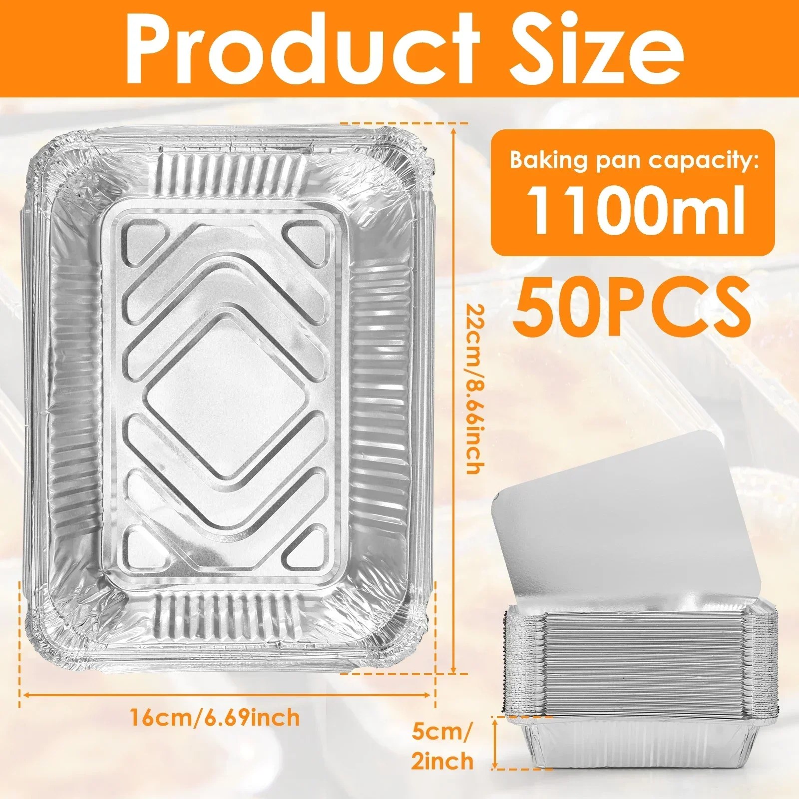 50/100pcs อลูมิเนียมฟอยล์ถาดพร - Kitchen Baking Tray Set บทวิจารณ์และราคา