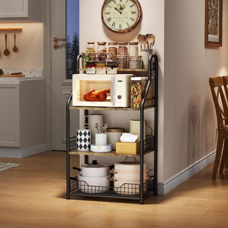 ชั้นวางของไม้เหล็กสี่ชั้น, ชั้ - Kitchen Baking Table บทวิจารณ์และราคา
