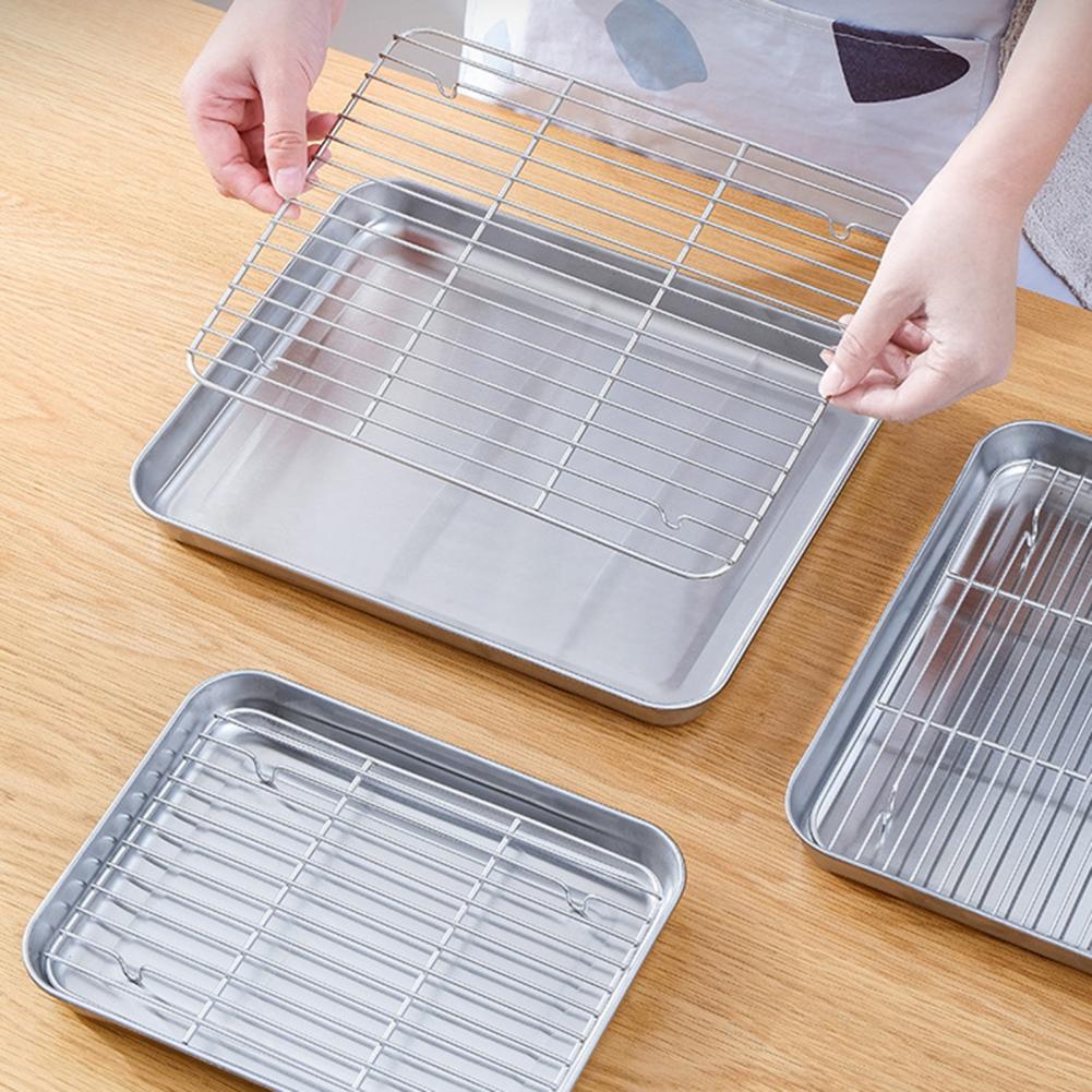 ชุดถาดอบสเตนเลสสตีล 1 ชุด พร้อ - Kitchen Baking Tray Set บทวิจารณ์และราคา