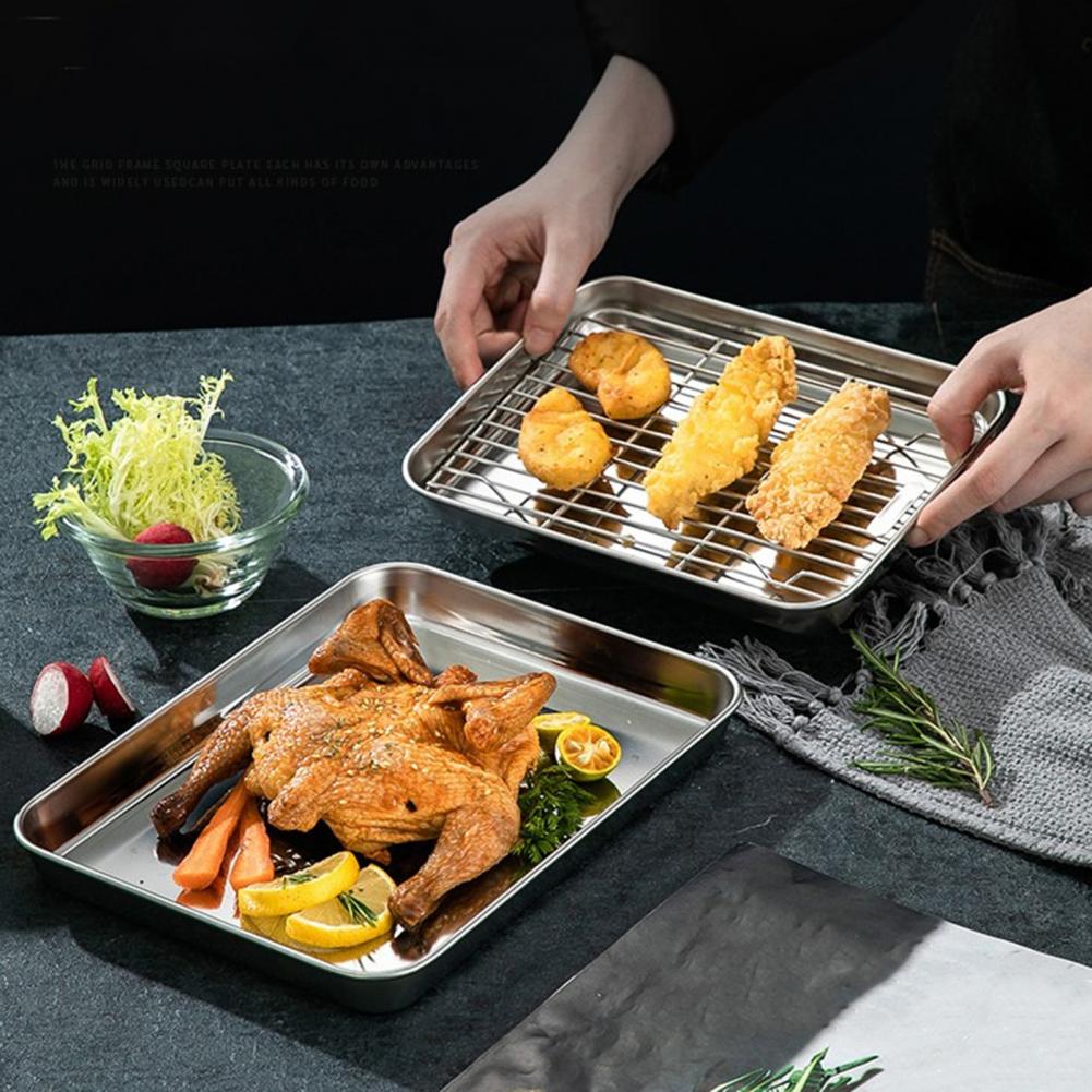 ชุดถาดอบสเตนเลสสตีล 1 ชุด พร้อ - Kitchen Baking Tray Set บทวิจารณ์และราคา