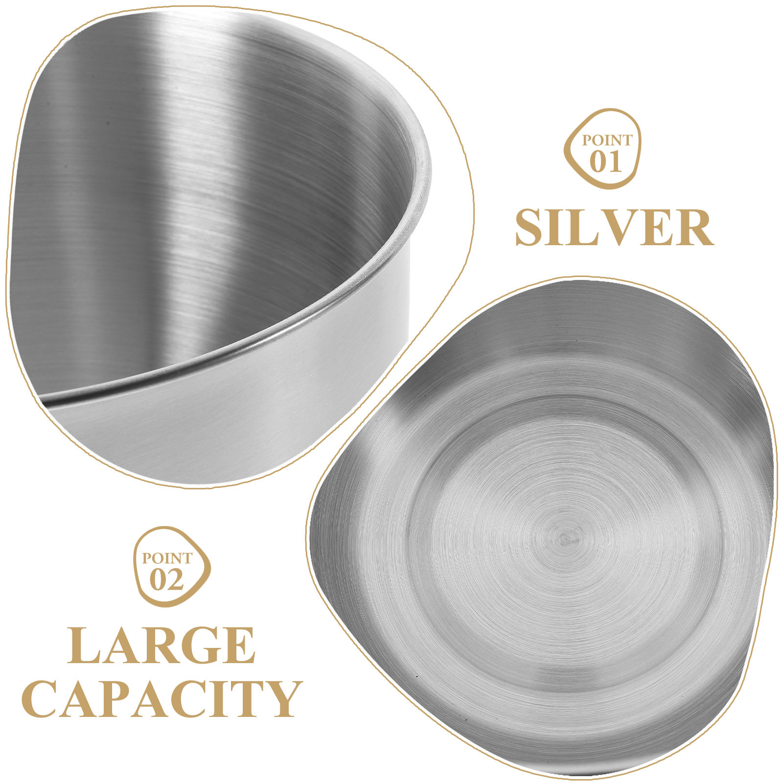 ชามผสมสแตนเลสหนา ชามโลหะหนาสำห - Kitchen Baking Storage บทวิจารณ์และราคา