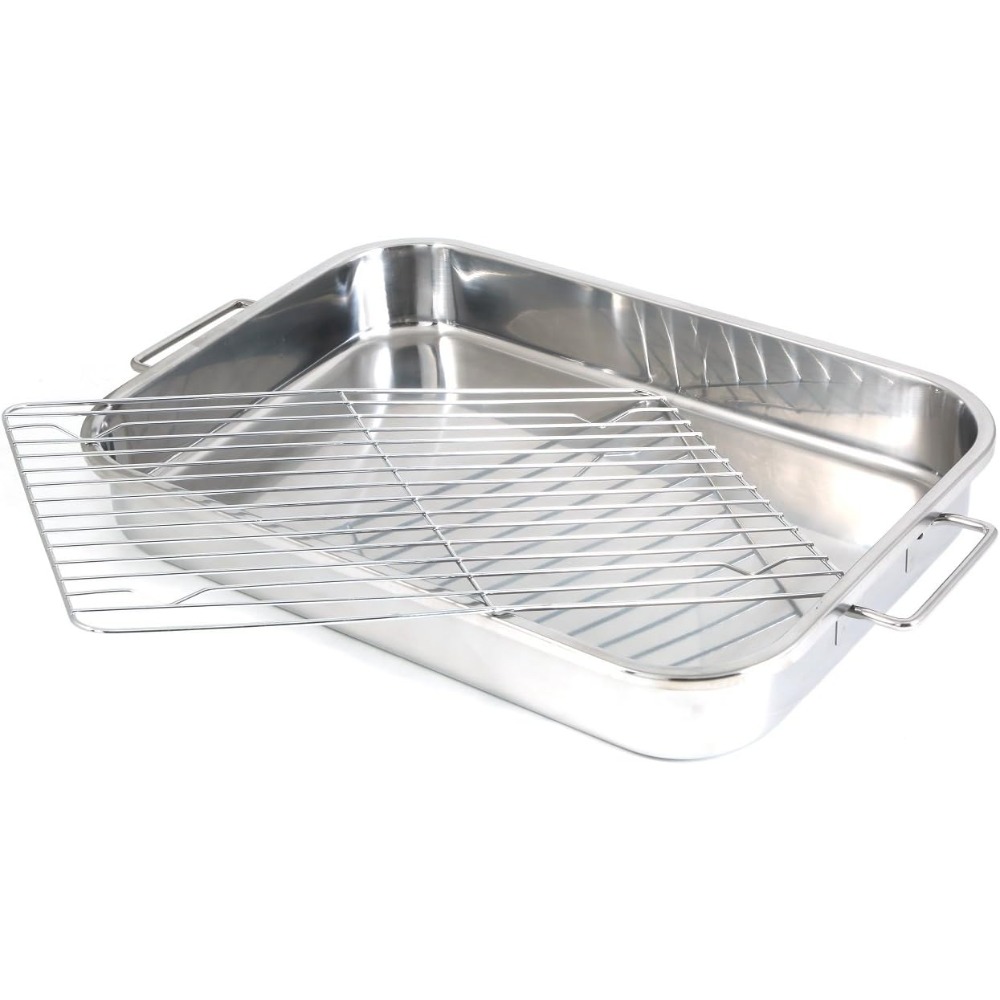 กระป๋องอบสแตนเลสพร้อมชั้นวาง1ช - Kitchen Baking Tray Set บทวิจารณ์และราคา