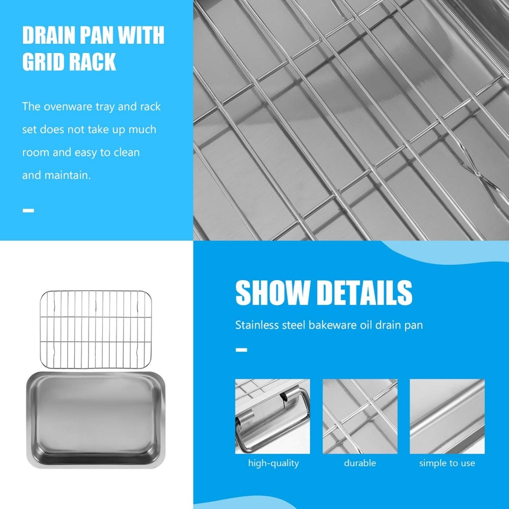 กระป๋องอบสแตนเลสพร้อมชั้นวาง1ช - Kitchen Baking Tray Set บทวิจารณ์และราคา