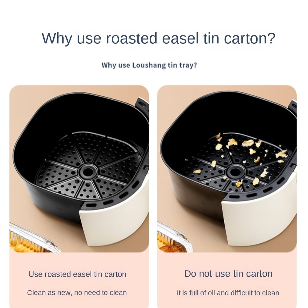 ถาดฟอยล์อลูมิเนียมสำหรับหม้อทอ - Kitchen Baking Containers บทวิจารณ์และราคา