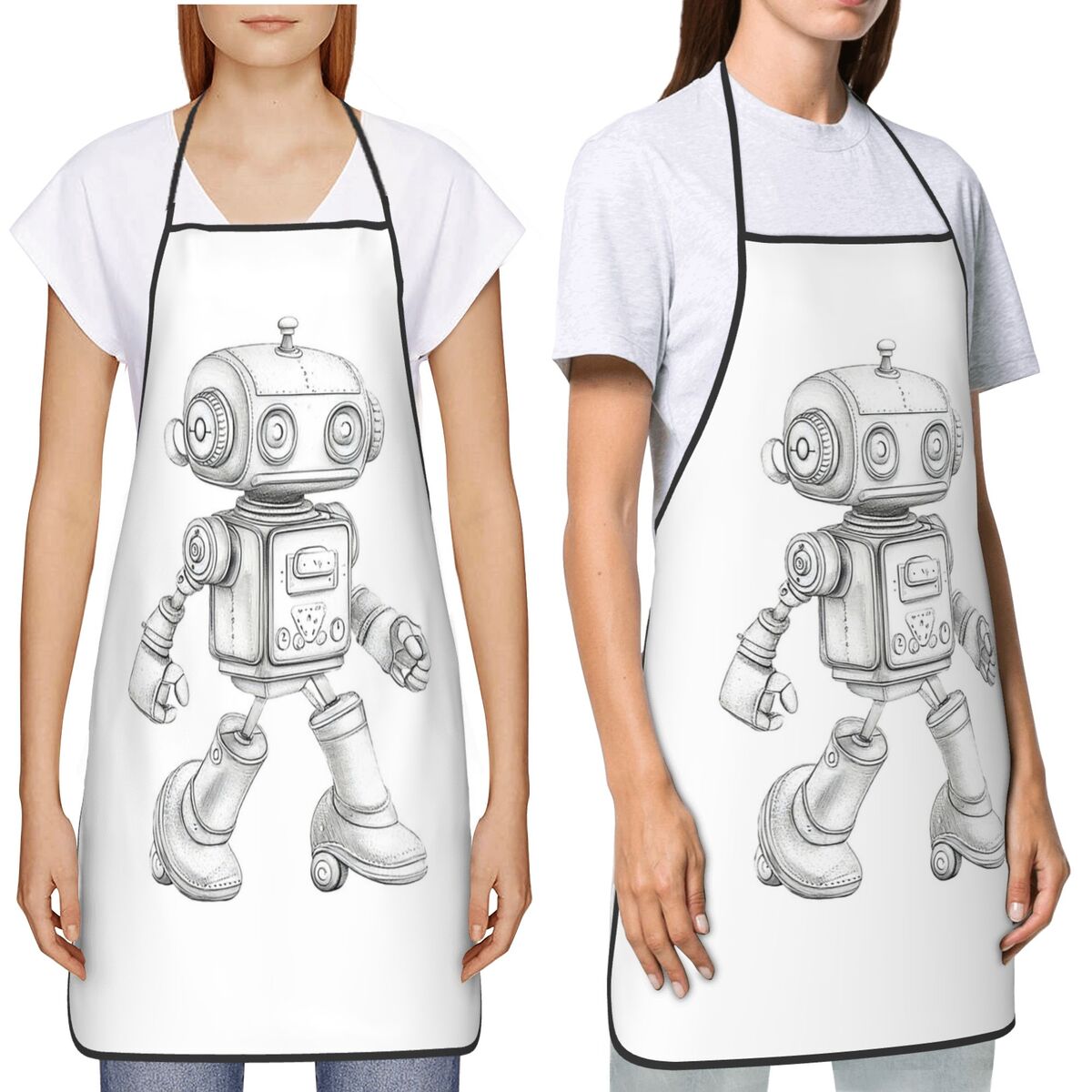 ผ้ากันเปื้อนลายหุ่นยนต์สไตล์เร - Kitchen Robot Baking บทวิจารณ์และราคา