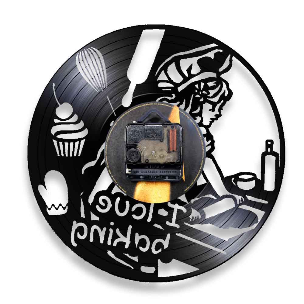 นาฬิกาแขวนผนังลายแผ่นเสียงไวนิ - Kitchen And Baking Life บทวิจารณ์และราคา
